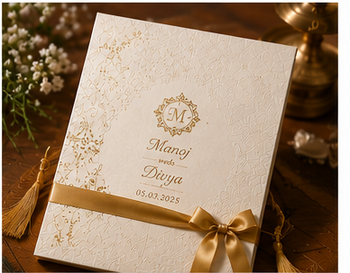Classic Ivory Gold Invitation