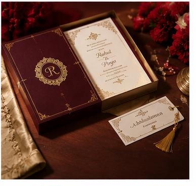 Burgundy Invitation Gift Box