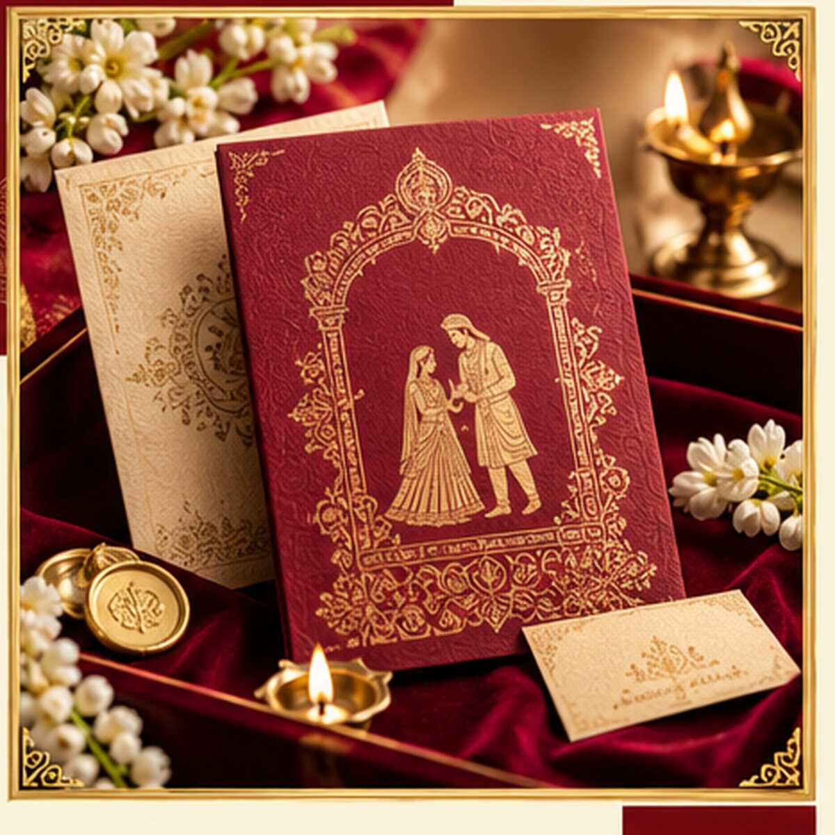 Premium wedding invitation design by Ramki Cards