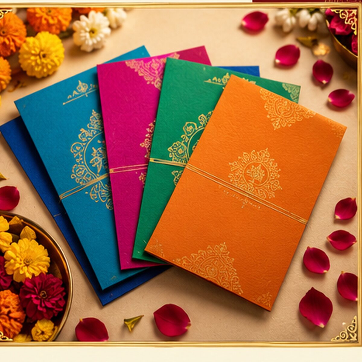 Multi-colour invitation collection by Ramki Cards